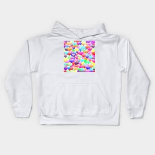 Bubble Hearts Dark Kids Hoodie